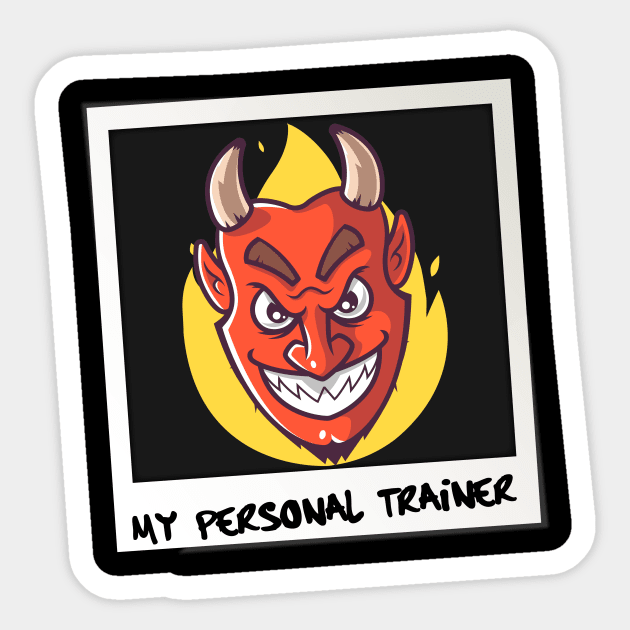 My Personal Trainer The Devil Sticker by thingsandthings